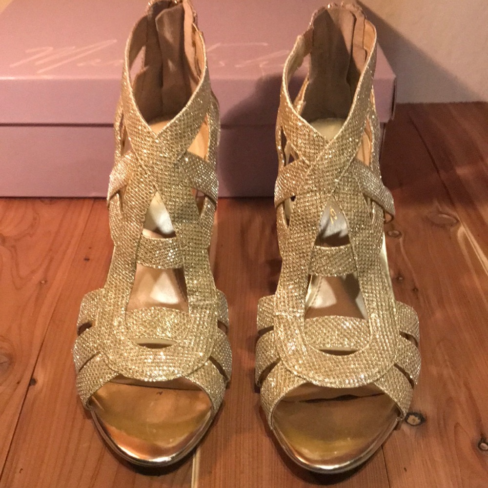Marc Fisher Gold Sandals